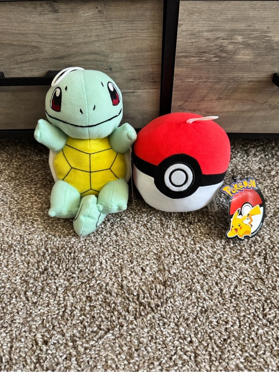 Pokemon Other - NWT Bundle of 2 Pokemon Plushes, Poke Ball 6” and Squirtle Plushes